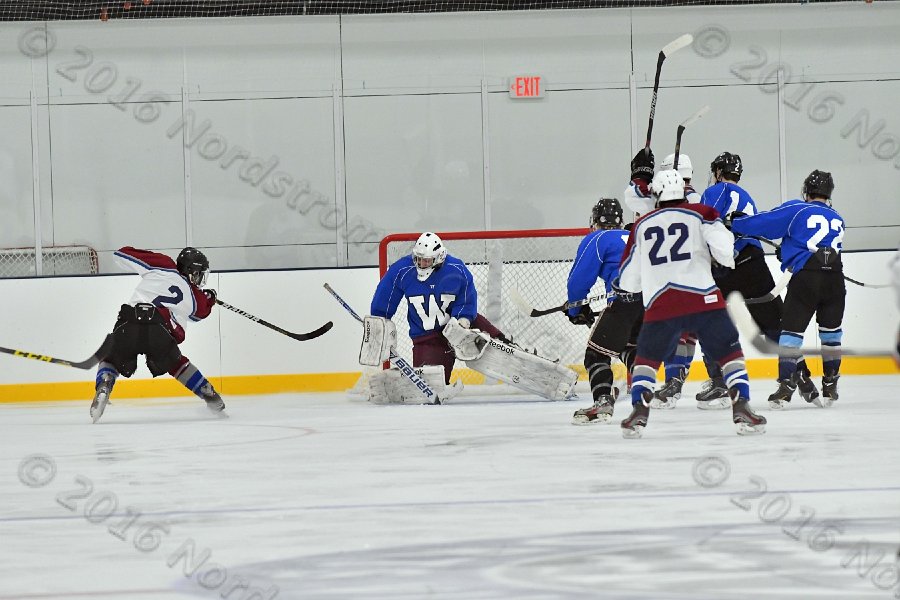 Wheaton College Men\'s Ice Hockey vs Middlesex Community College. - Photo By: KEITH NORDSTROM